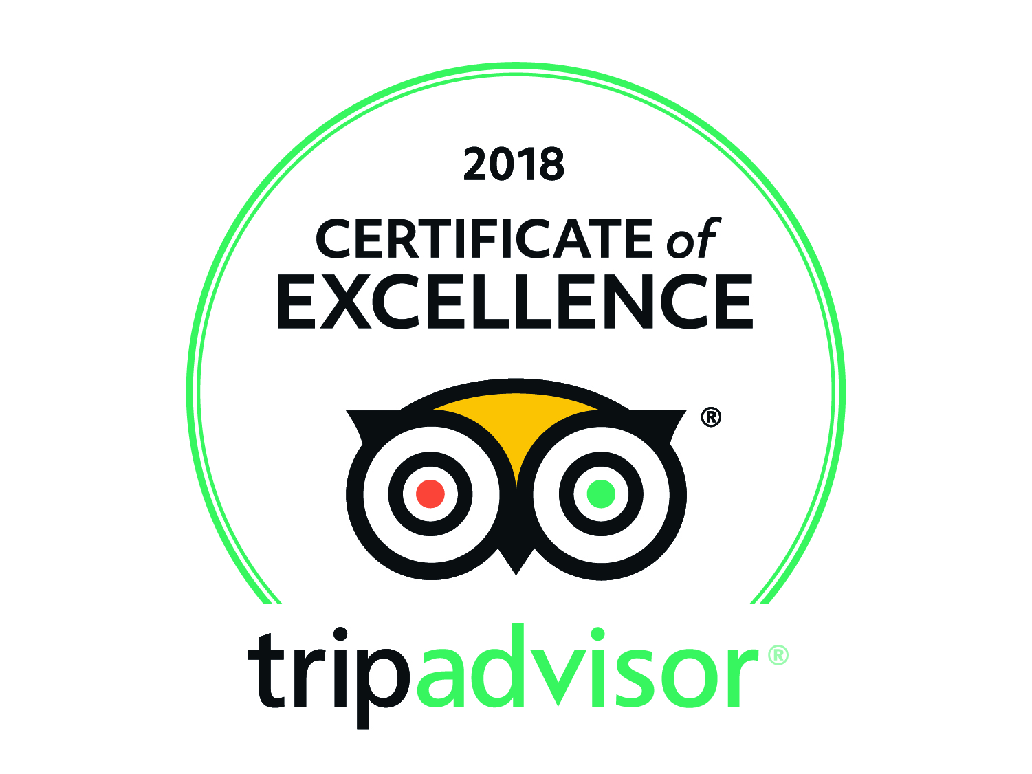 We have been awarded a Certificate of Excellence from Trip Advisor